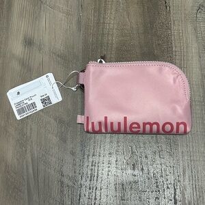 NWT Lululemon Clippable Card Pouch *pink haze*